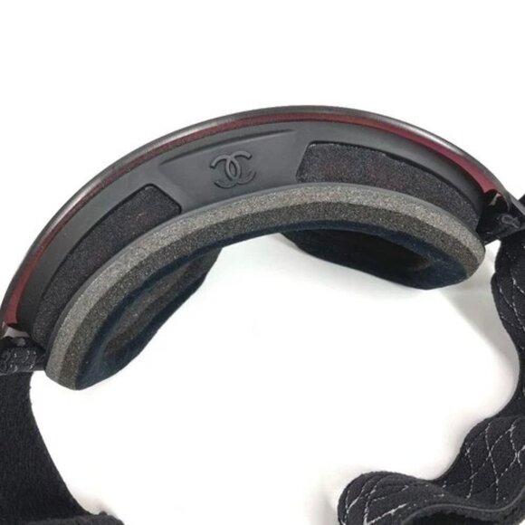 CHANEL Sports Snowboarding Skiing goggles eyewear glasses sunglasses Black/Brown